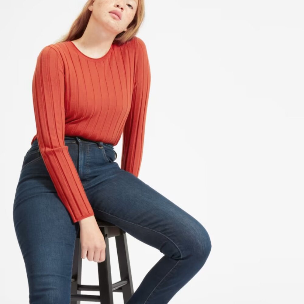 Everlane Authentic Stretch High rise Skinny- Size 31 Regular - Dark Blue Wash